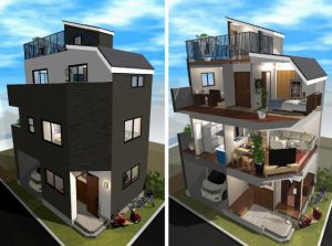 建築システム　0円サポート3Dデザインイメージ