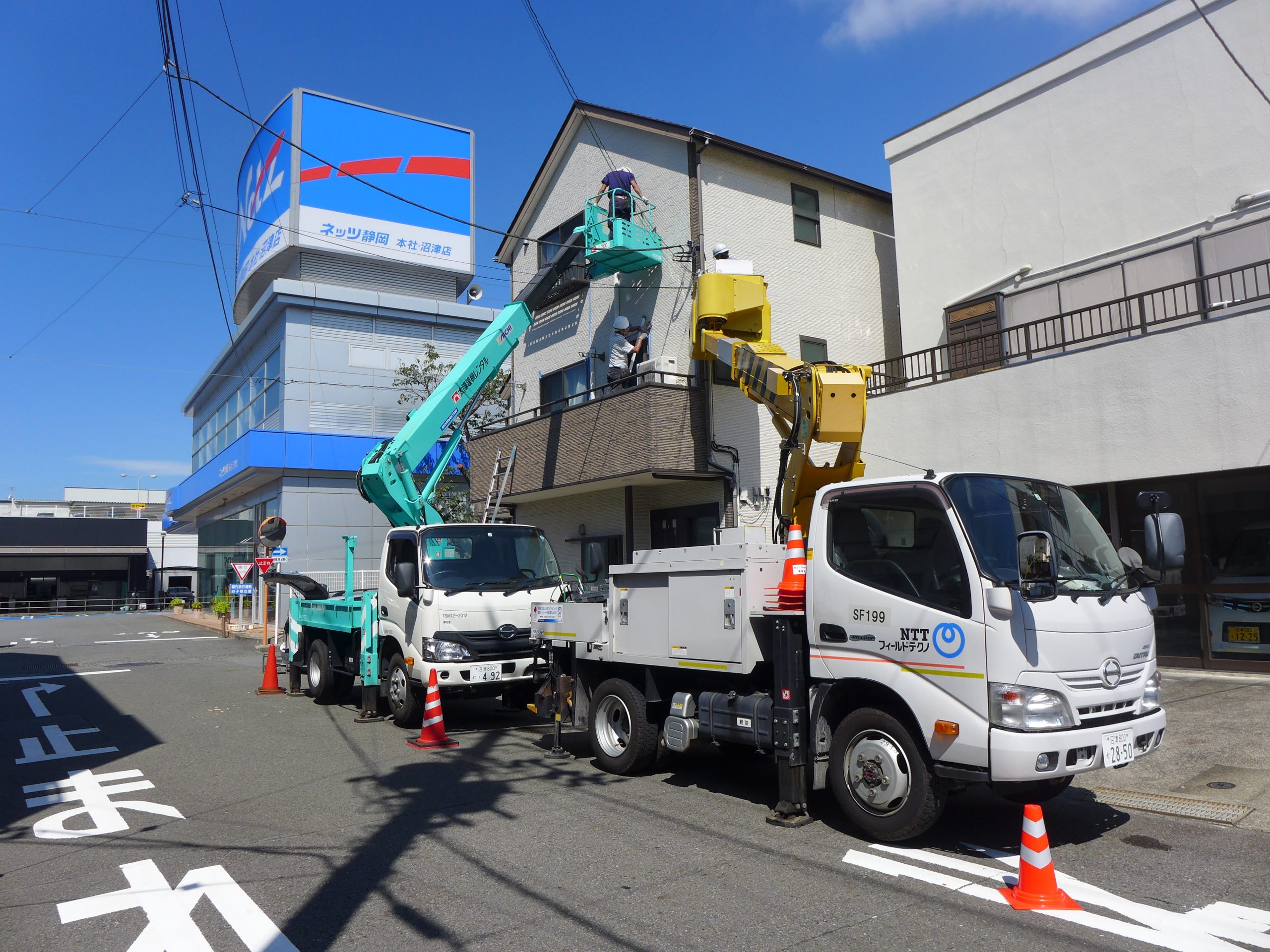 沼津市築９年、木造３階建て住宅で外壁が一部破損したので部分修理を行ったお客様